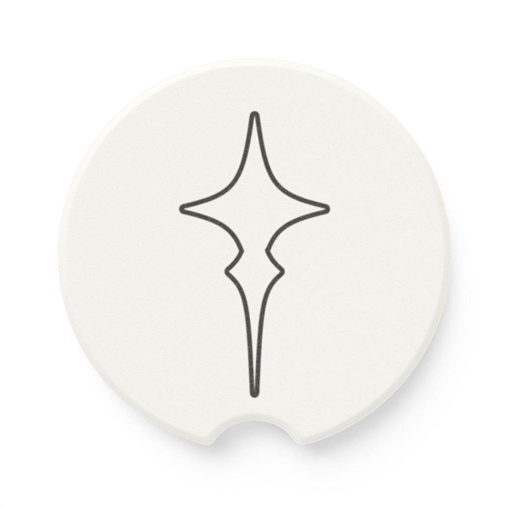 White Soapstone Car Coaster