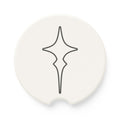 White Soapstone Car Coaster