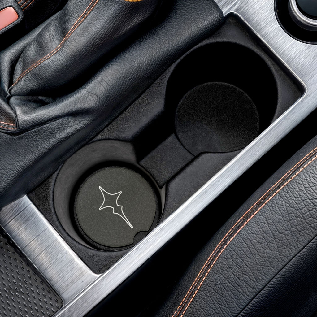 Black Soapstone Car Coaster